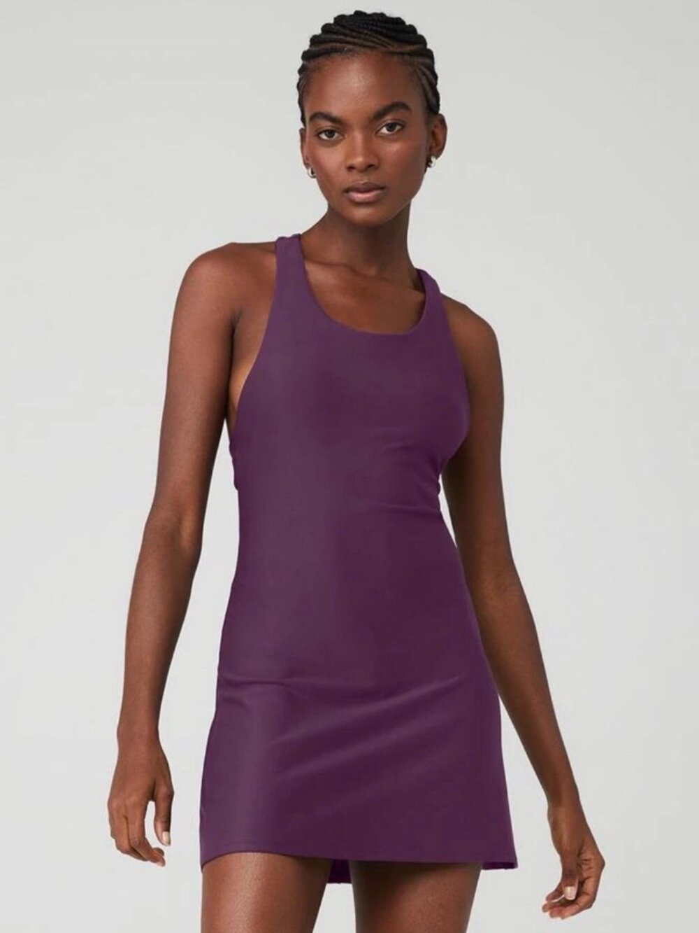 Alo Yoga Racerback Airlift Fly Dress Dark Plum Size M